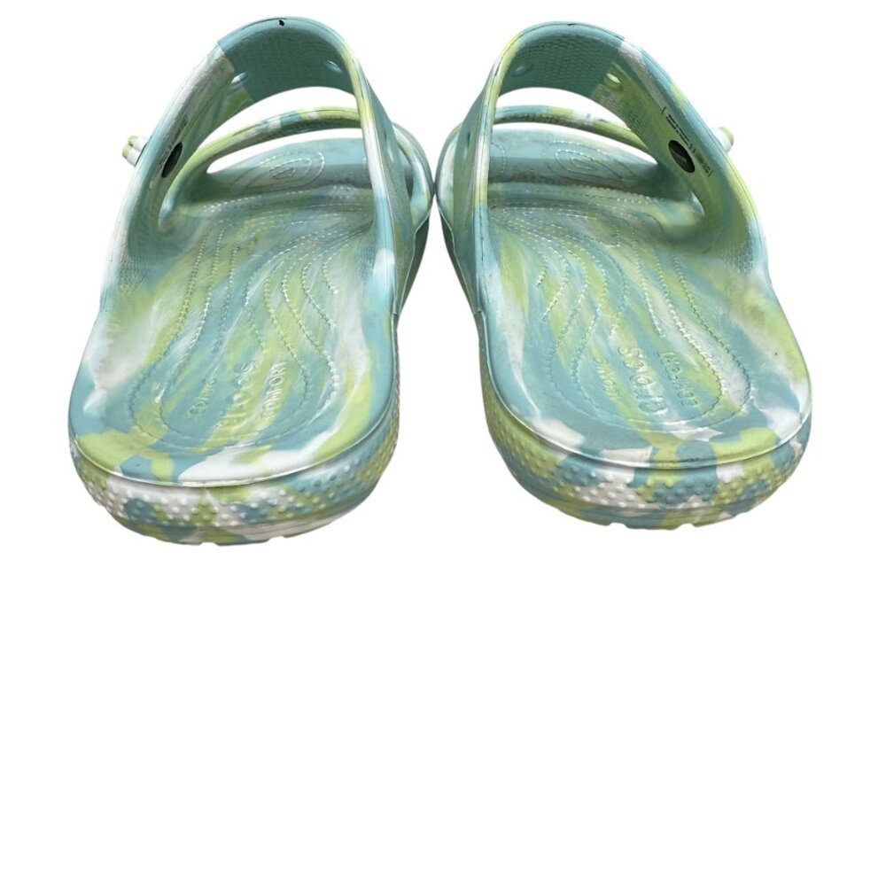 Crocs Classic Marbled Sandal Slide in Pure Water Women's size 10 Men's size 8 - Picture 4 of 9
